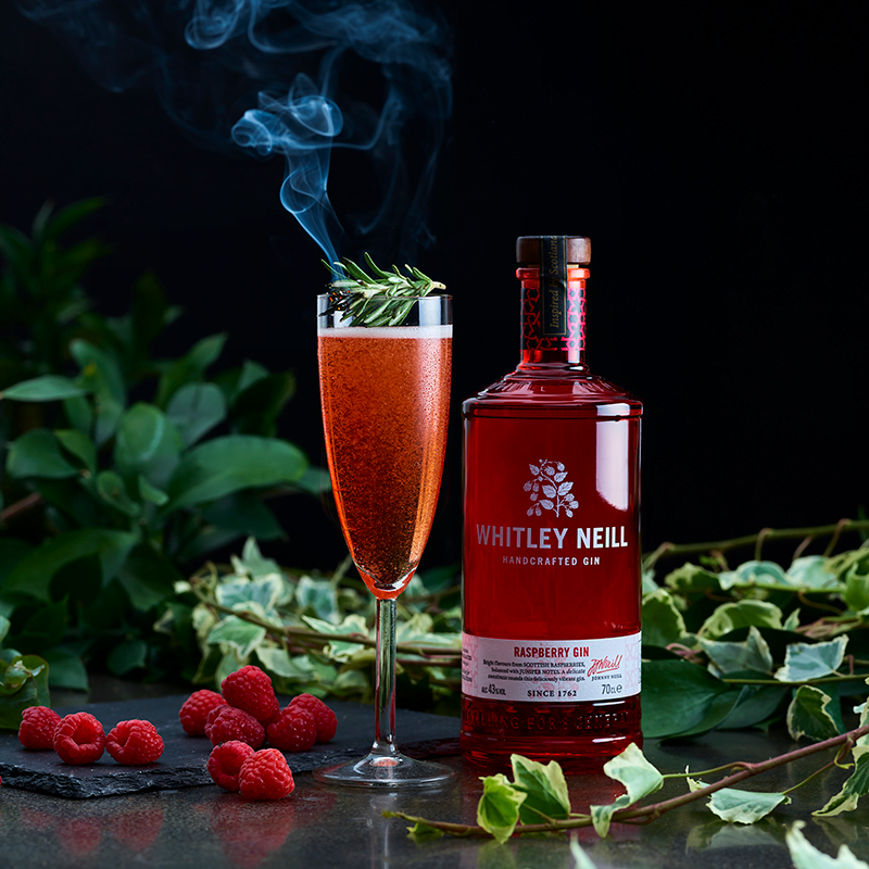 Create a smoking hot cocktail using the delicious Whitley Neill Raspberry Gin