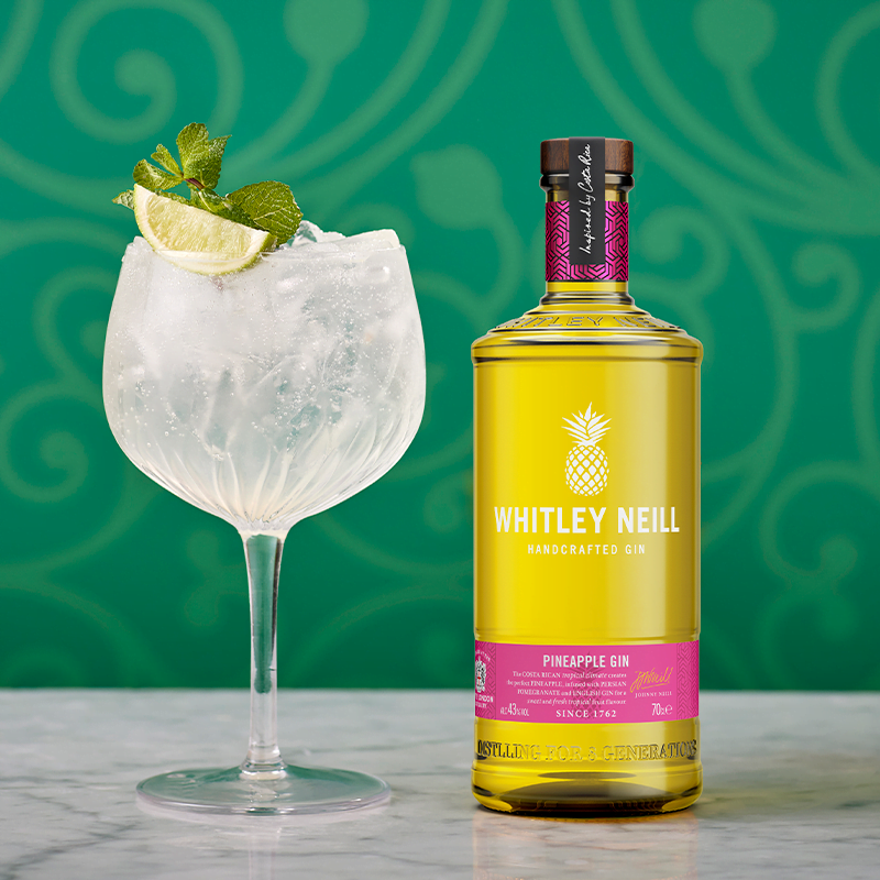 A fruity, summery spritz serve made with Whitley Neill Pineapple Gin