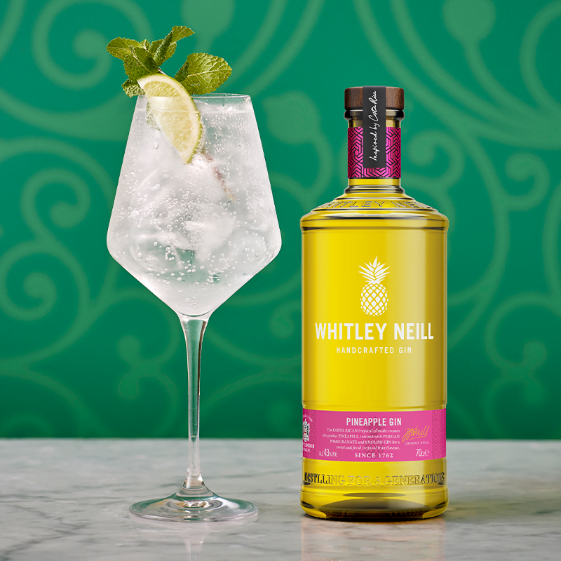 A fruity, summery spritz serve made with Whitley Neill Pineapple Gin